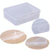 10pcs Rectangle Plastic Transparent Storage Box With Lid Dustproof Earring Ring Jewelry Storage Box, Size: 9x6.2x2.8cm