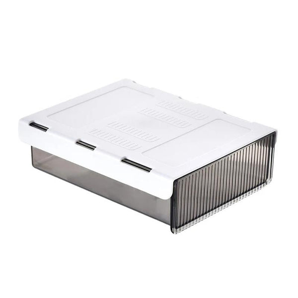 Under Desk Invisible Drawer Storage Box Office Student Desk Bottom Stationery Sundry Organizer, Size: Small(Black)