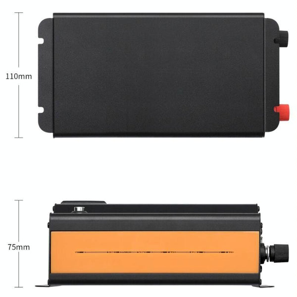 XUYUAN 3000W Car Inverter LED Colorful Atmosphere Light 4USB Charging Converter, UK Plug, Specification: 12V-220V