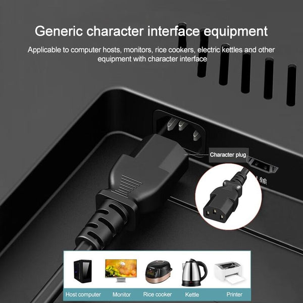 1.5m AC 3 Prong PC Power Extension Cord/Cable
