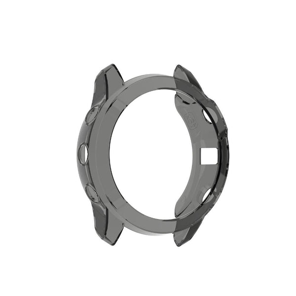 For Garmin Fenix 6X / 6X Pro Smart Watch Half Coverage TPU Protective Case(Transparent Black)