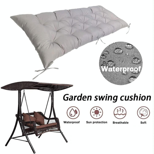 150x50x8cm Outdoor Bench Waterproof Sunscreen Thickened Soft Cushion(Dark Gray)