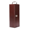 Single Red Wine Box Leather Wine Packaging Box Red With Wine Tools, Model: K33 Coffee