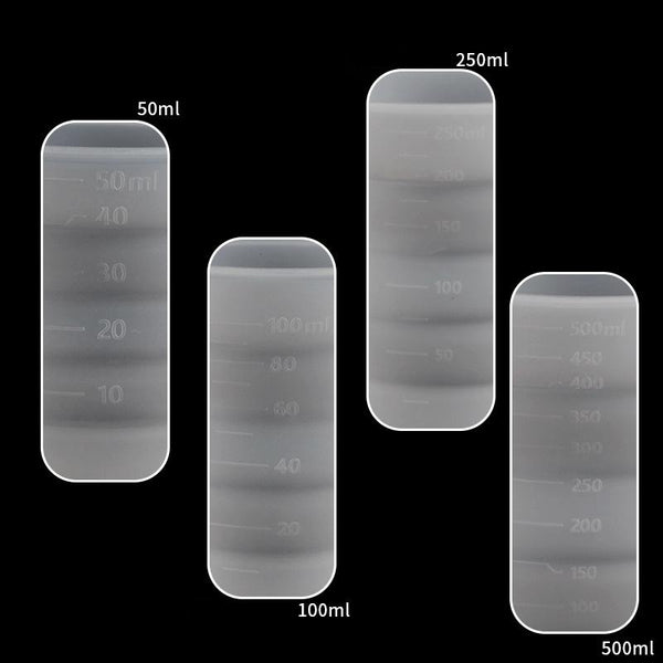 2pcs 500ml Folding DIY Epoxy Measuring Cup Silicone Mold Candle Plaster Glue Mixing Cup