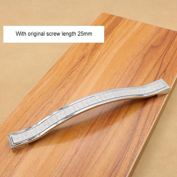 Crystal Color Diamond Modern Wardrobe Door Cabinet Wine Cabinet Fashion Drawer Handle, Hole Distance: 160mm(White)