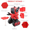 JJR/C R4 Cady Wile 2.4GHz Intelligent Remote Control Robo-advisor Money Management Robots Toy with Colorful LED Light, Remote Control Distance: 15m, Age Range: 8 Years Old Above (Red)