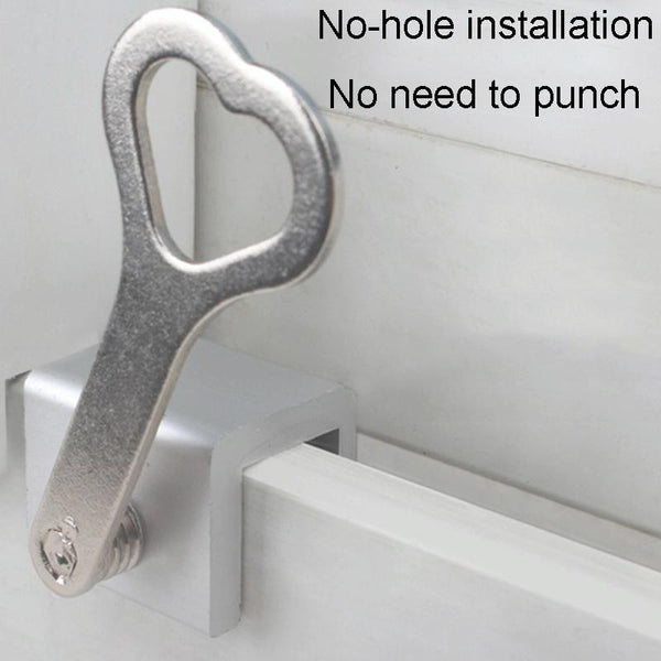Child Safety Protection Screen Window Limiter Sliding Door Latch With Key, Model: Ordinary Model+L Shaped Key