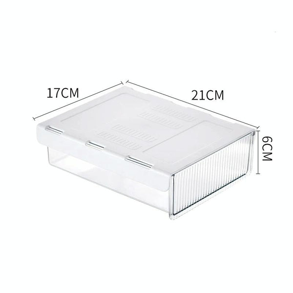 Under Desk Invisible Drawer Storage Box Office Student Desk Bottom Stationery Sundry Organizer, Size: Small(White)