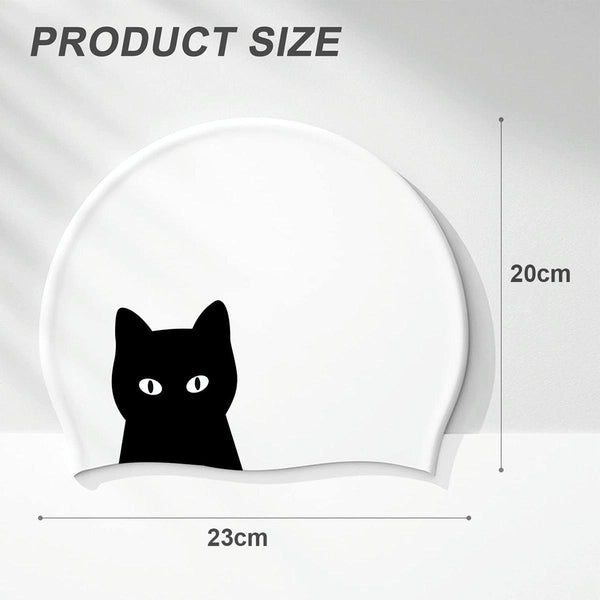 Hy08 Cute Cartoon Print Silicone Swimming Cap, Spec: Pink Pig