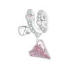 S925 Sterling Silver Platinum Plated Paper Airplane Love Letter Pendant DIY Bead(BSC974)