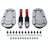 A Pair Car Carbon Fiber Cover Lock Modified Hood Lock General Racing Car Cover Lock(Carbon Grey)
