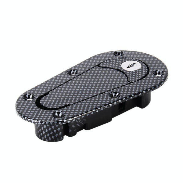 A Pair Car Carbon Fiber Cover Lock Modified Hood Lock General Racing Car Cover Lock(Carbon Black)