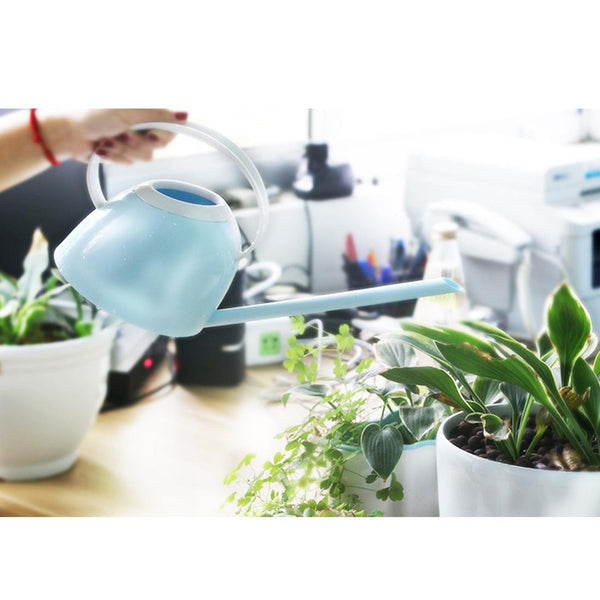 Gardening Watering Pot Pouring Pots Home Long Mouth Kettle Office Home Plastic Sprinkler, Capacity: 1.0L, Random Color Delivery