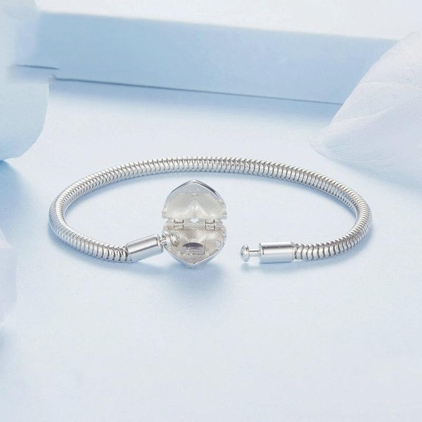 S925 Sterling Silver Star Heart DIY Basic Bracelet(19CM)