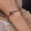 BSC757 Sterling Silver S925 Heart Openable Gift Box Bracelet Beaded