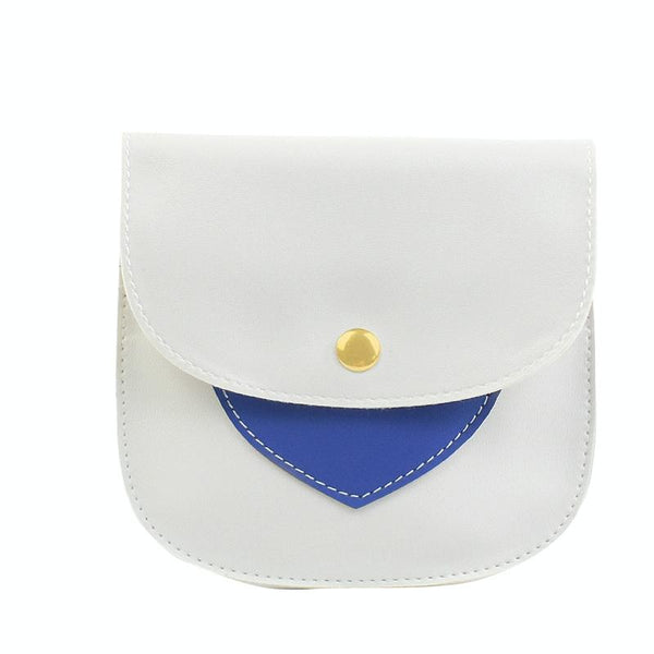 Portable Large Capacity PU Sanitary Napkin Pad Storage Bag(White+Blue)