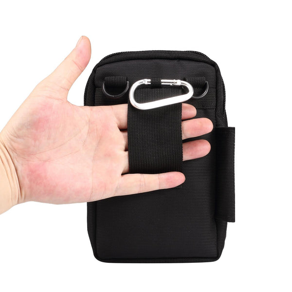 Multifunctional Casual Crossbody Mobile Phone Storage Waist Bag(Light gray + Black)