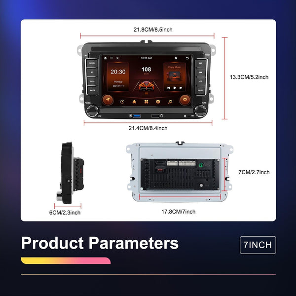 For Volkswagen/Skoda 2+64G Player Large Screen Carplay Android Navigation Reversing Camera Integrated Machine(Standard)