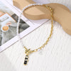 N2209-7 Long White Flower Ladies Temperament Necklace Collarbone Chain