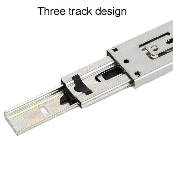 8 inch 20cm Thickened Three Sections Ball Slide Mute Drawer Track Rail