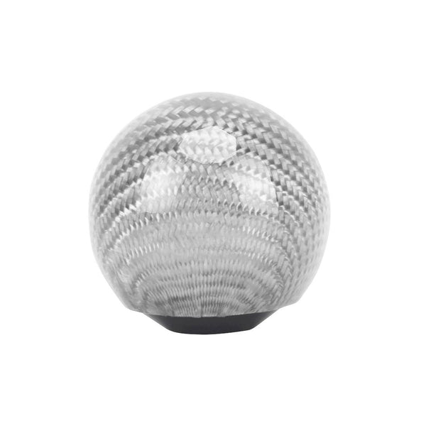 Universal Vehicle Car Shifter Cover Manual Automatic Carbon Fiber Ball Gear Shift Knob (Silver)