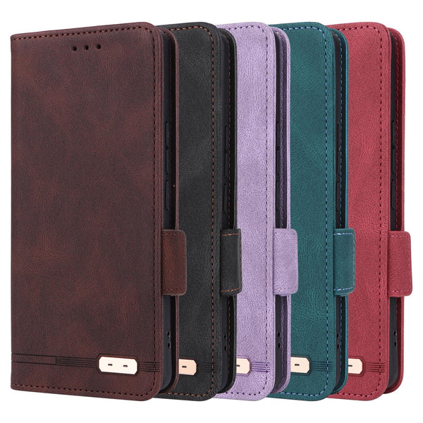 For vivo Y19s Magnetic Clasp Leather Phone Case(Purple)