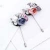 Fashion Handmade Fabric Flower Lace Pearl Brooch(Pink)