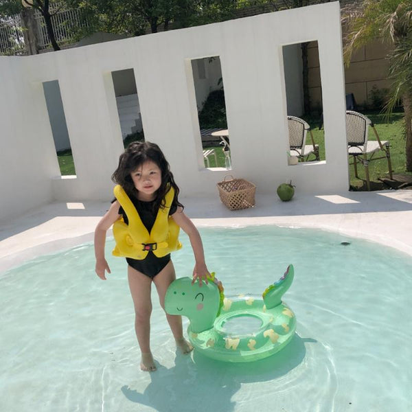 Children Adult Cartoon Inflatable Swimming Ring, Pattern: 70# Sequenant Green Dinosaur