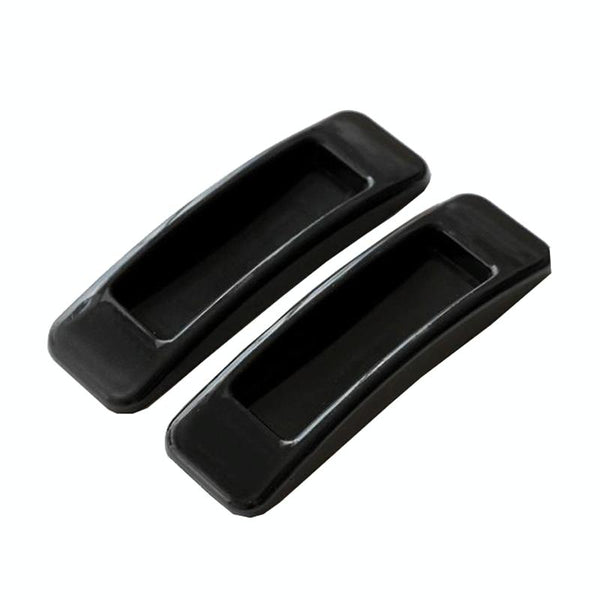 1pair Rectangular Paste Assist Door Windows Handle Refrigerator Cabinet Door Handle(Black)