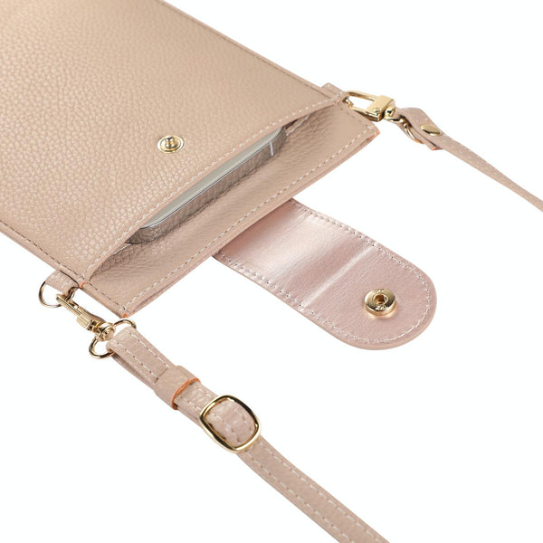 Litchi Texture Card Holder Mobile Phone Bag with Long Strap(Black)
