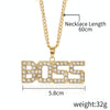 N2106-13 BOSS Exaggerated Hip Hop Style Necklace Collarbone Chains