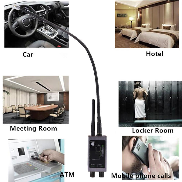 RF Bug Detector & GPS Tracker Finder Anti-Spy Camera Scanner