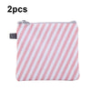 SN-031 2pcs Waterproof Zipper Sanitary Napkin Storage Bag Coin Card Bag(Stripe)