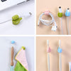 10 PCS Non-punching And Non-marking Adhesive Thumb Hook Cable Organizer(Orange)