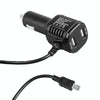 H519 Car Charger Driving Recorder Power Cord Dual USB With Display Charging Line, Specification: Mini Right Elbow