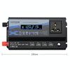 XUYUAN 4000W Car Inverter LED Colorful Atmosphere Light 4 USB Charging Converter, Specification: 24V-220V