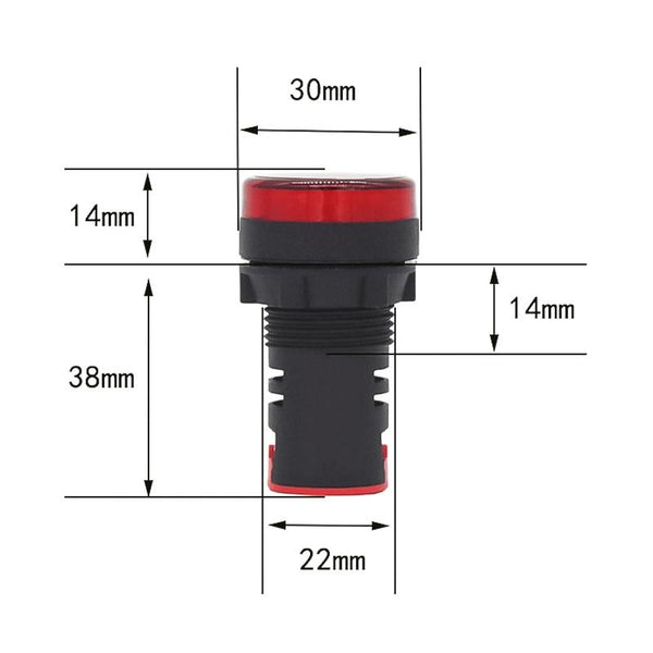 220V AD16-22D / S 22mm LED Signal Indicator Light Lamp(Blue)
