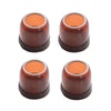 4pcs / Set Thickened Wear-Resistant Table And Chair Leg Covers Household Quiet Non-Slip Stool Foot Protector, Style: Extra Large Round Light Brown