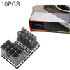 10 PCS ATX 8Pin Female to 8Pin Male 180 Degree Angled Adapter , Model: PH38A