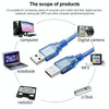 USB 2.0 AM to AM Cable, Length: 30cm(Blue)