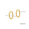 OPK GE960 1pair Stainless Steel Gold Plated Vintage Twist Earrings(Gold)
