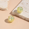 E2209-9 Yellow Symphony Round Beads Stud Earrings Jewelry