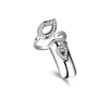 Diamond Nail Cap Jewelry Open Ring, Color: Silver Ring Finger
