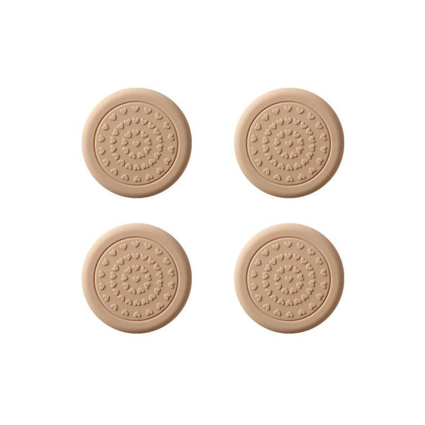 4pcs /Set Silent And Wear Resistant Chair Foot Cover Household Stool Anti-Slip Protective Pads, Style: 50mm Round Almond Color