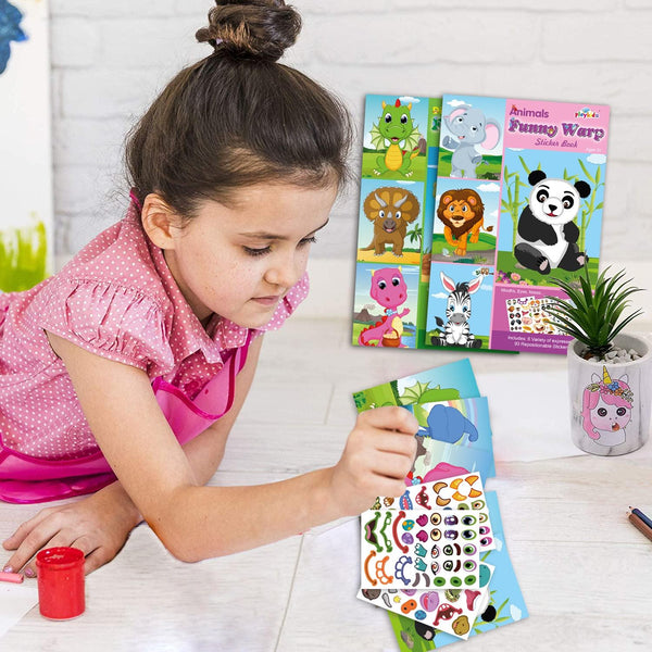 Face Changing Stickers Early Learning DIY Puzzle Stickers Toys(Dinosaur)