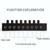 8-Channel Monitoring Multi-Channel Headphone Amplifier For Recording Studio, US Plug