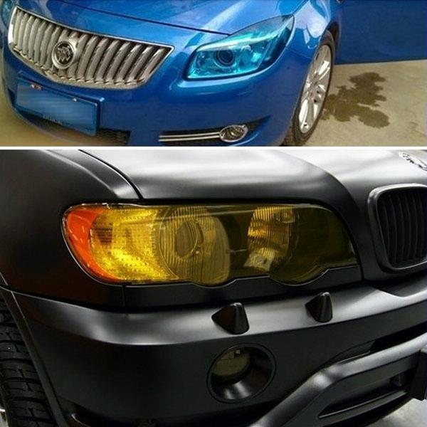 Protective Decoration Bright Surface Car Light Membrane /Lamp Sticker, Size: 195cm x 30cm(Baby Blue)