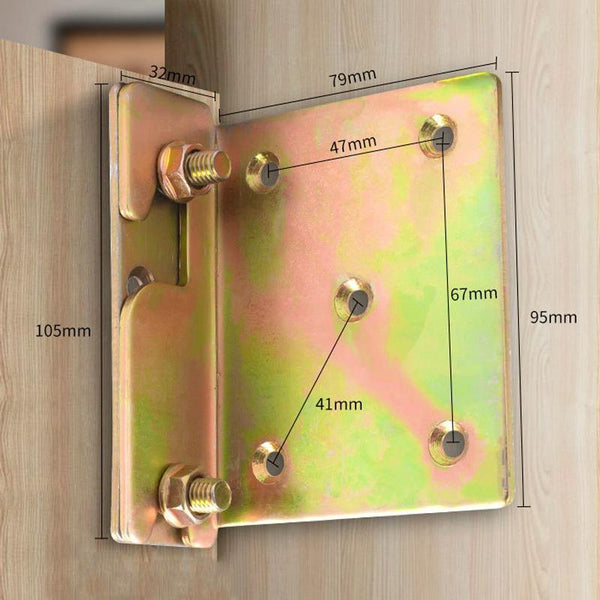 Bed Hinge Pendant Bed Accessories Furniture Hardware Corner Code With Screws, Model: Wider And Thicker