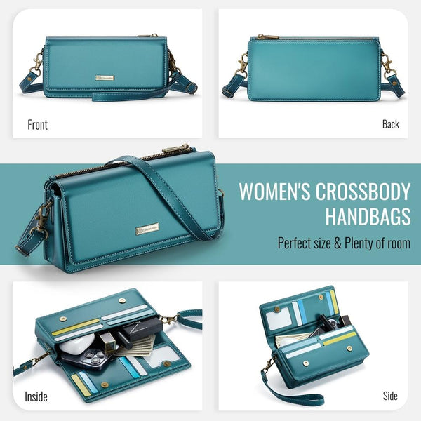 CaseMe ME30 Max Multifunctional Large-Capacity Shoulder Crossbody Phone Bag(Blue Green)