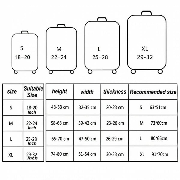 Travel Abrasion-resistant Elastic Luggage Protective Cover Suitcase Dust Covers, Size:22-24 inch(Green Ripple)